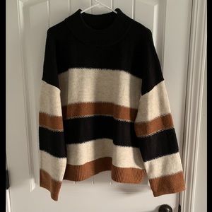 Universal Thread mock neck striped sweater